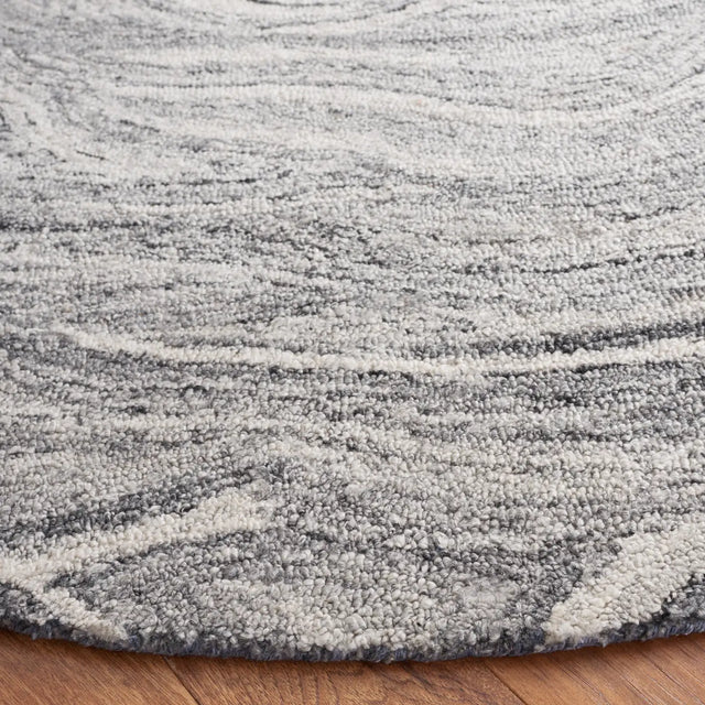 Safavieh Abstract 6'-0" x 6'-0" Rug in Dark Grey / Black