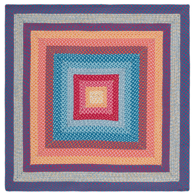 Safavieh Braided 5'-0" x 5'-0" Rug in Red / Orange