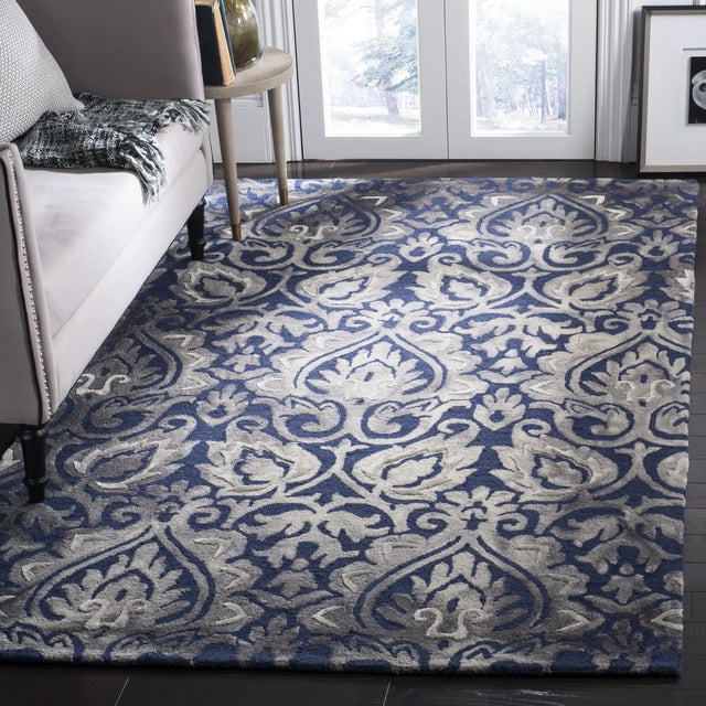 Safavieh Dip Dye 5'-0" x 8'-0" Rug in Navy / Grey