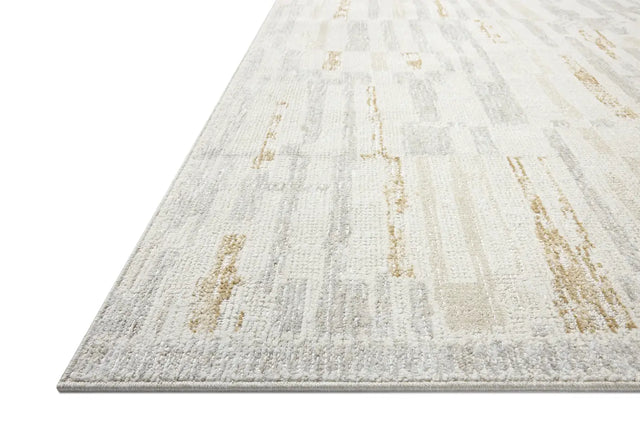 Loloi Roxie ROX-08 Contemporary Power Loomed Natural, Sand Rug - rug corner
