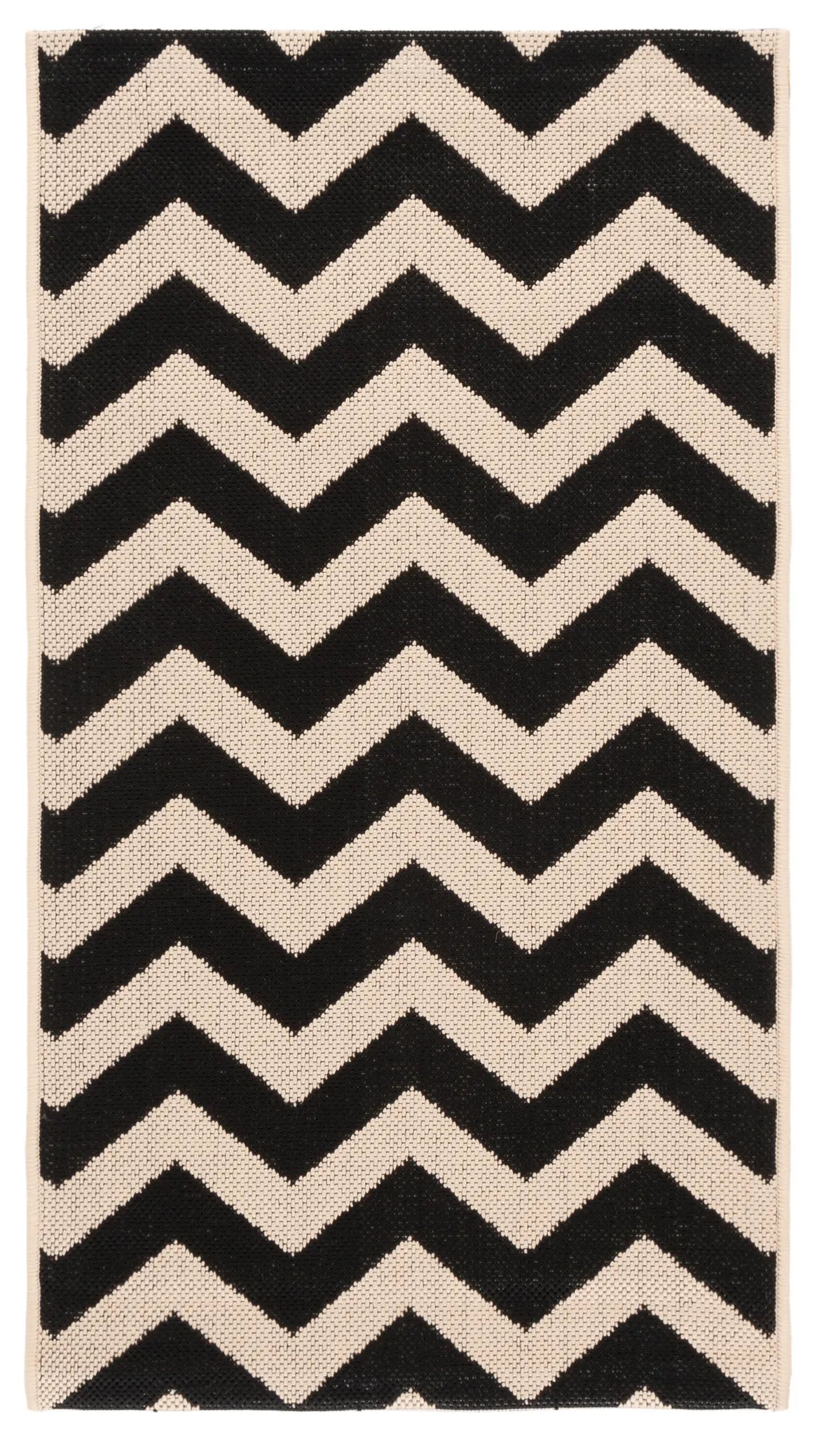 Safavieh Courtyard 2'-0" x 3'-7" Rug in Black / Beige