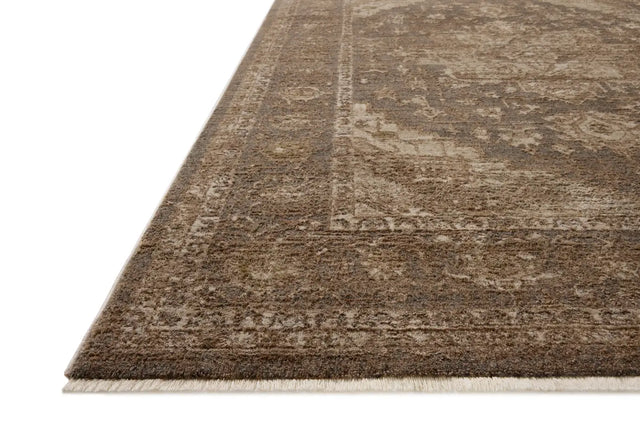 Loloi Haywood HYD-03 Charcoal / Mocha Rug - rug corner