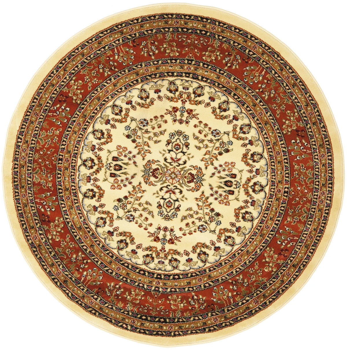 Safavieh Lyndhurst 5'-3" x 5'-3" Rug in Ivory / Rust