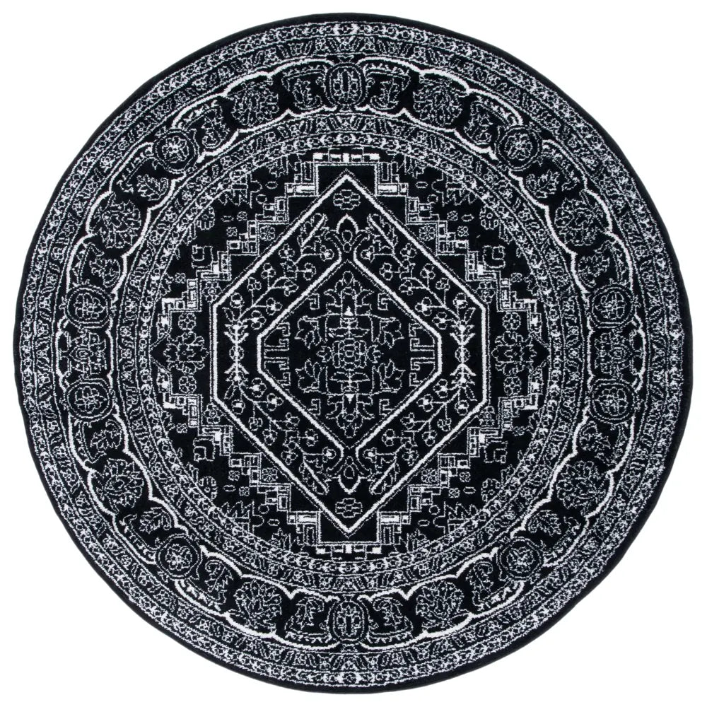 Safavieh Adirondack 6'-0" x 6'-0" Rug in Black / Ivory