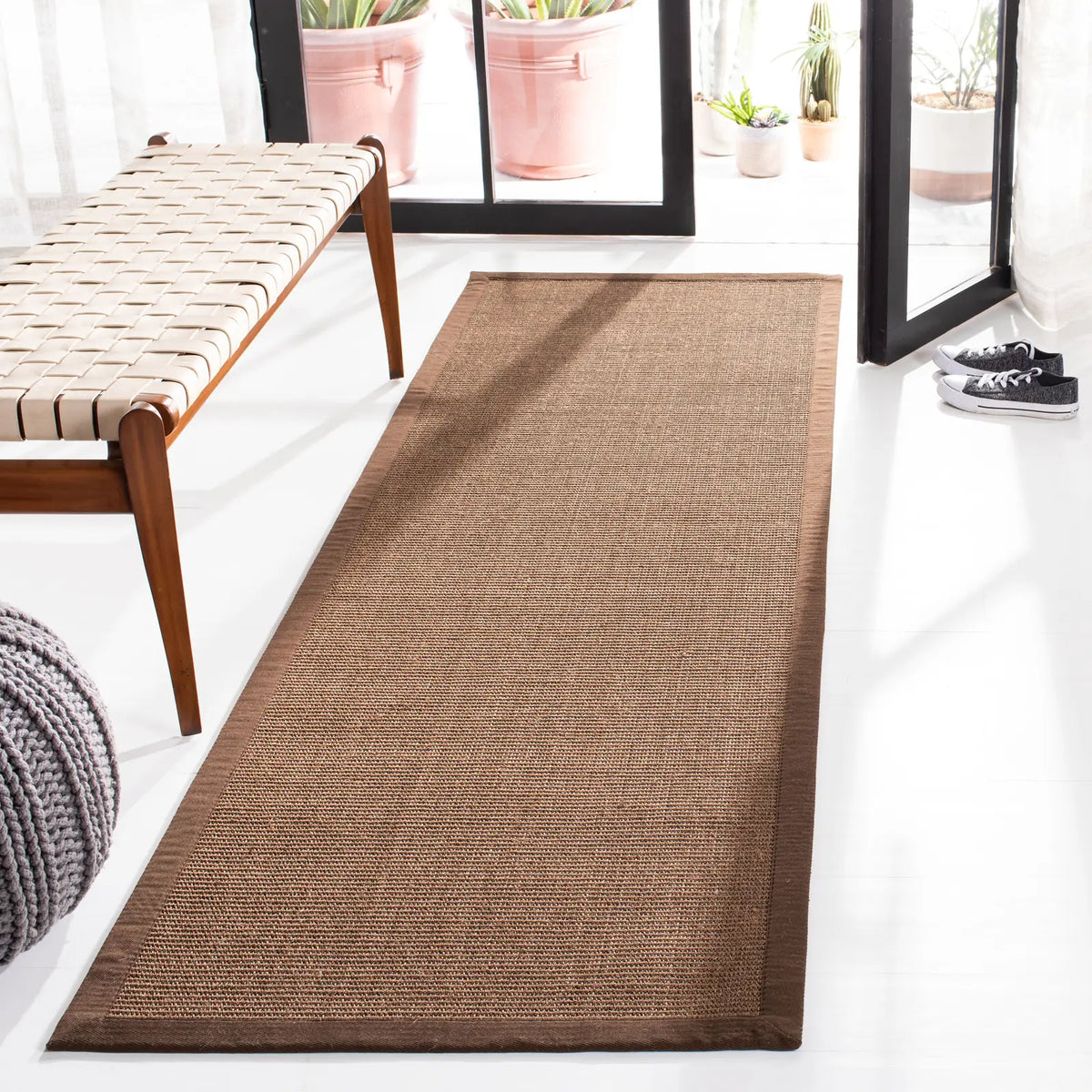 Safavieh Natural Fiber 2'-6" x 8'-0" Rug in Brown / Brown