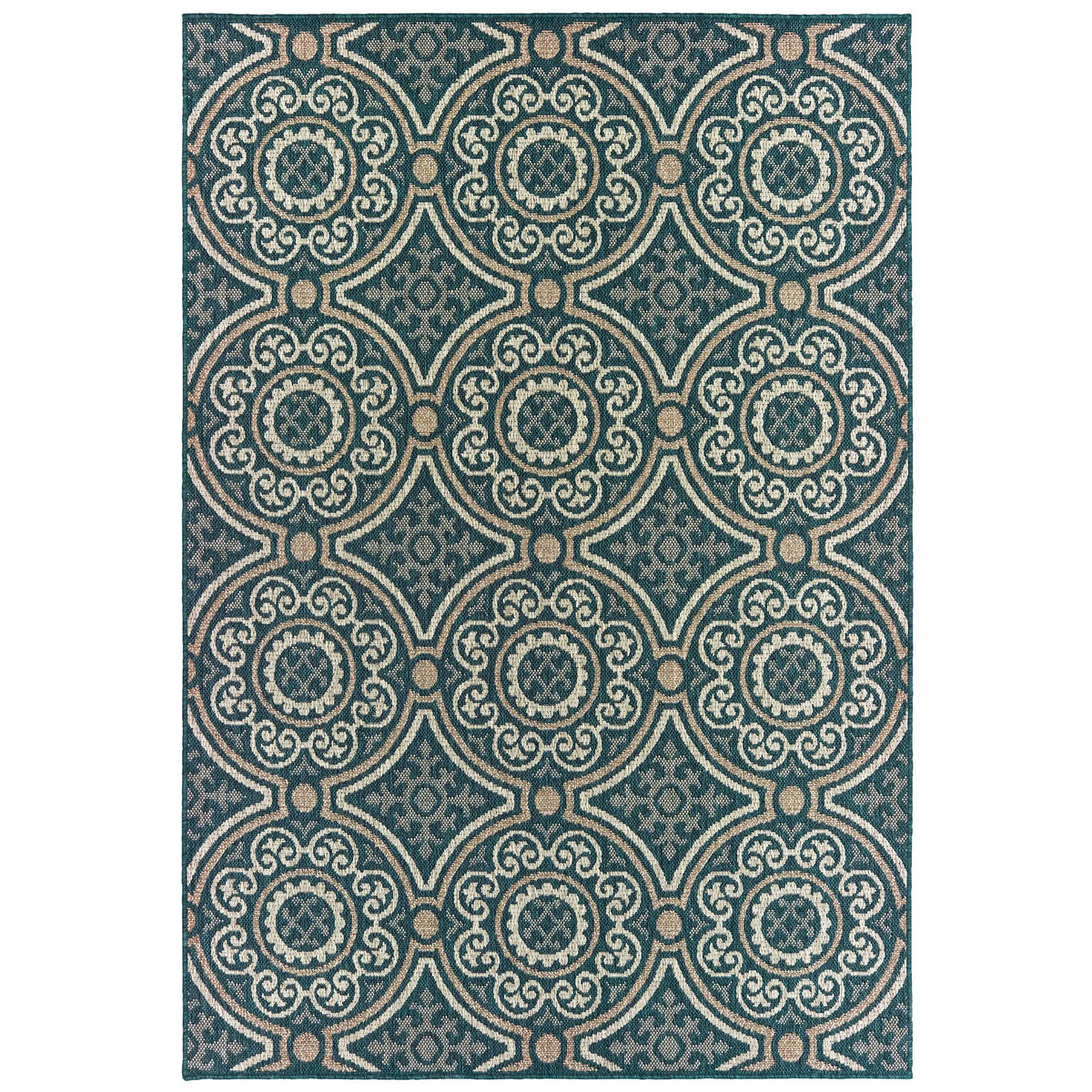 Oriental Weavers Sphinx Latitude 609B Blue / Grey Rugs - main flat