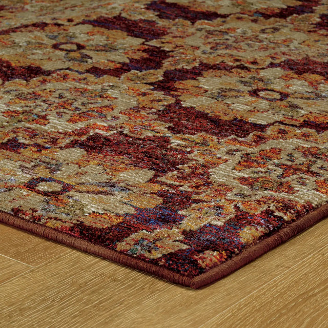 Oriental Weavers Sphinx Andorra 6883A Red/Gold Rugs - corner detail