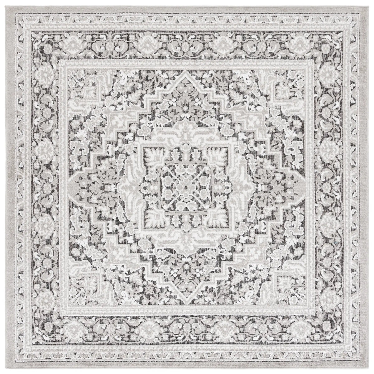 Safavieh Cabana 6'-7" x 6'-7" Rug in Grey / Ivory