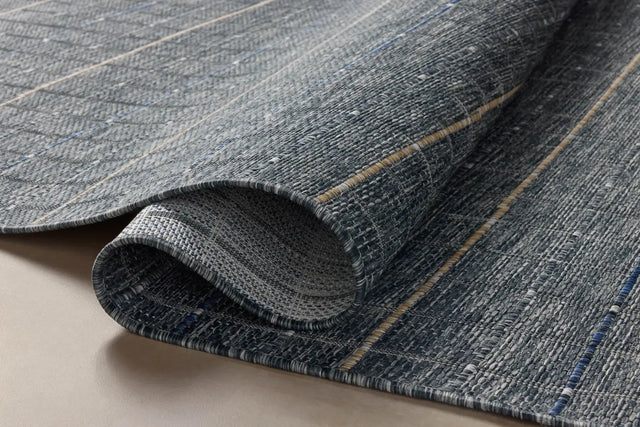 Loloi Birch BIR-02 Sky / Wheat Rug - pile height