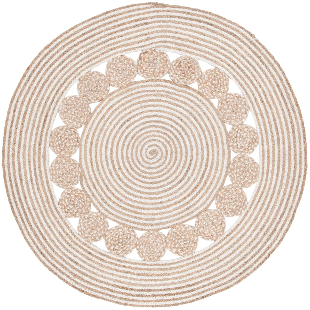 Safavieh Natural Fiber 5'-0" x 5'-0" Rug in Natural / Ivory