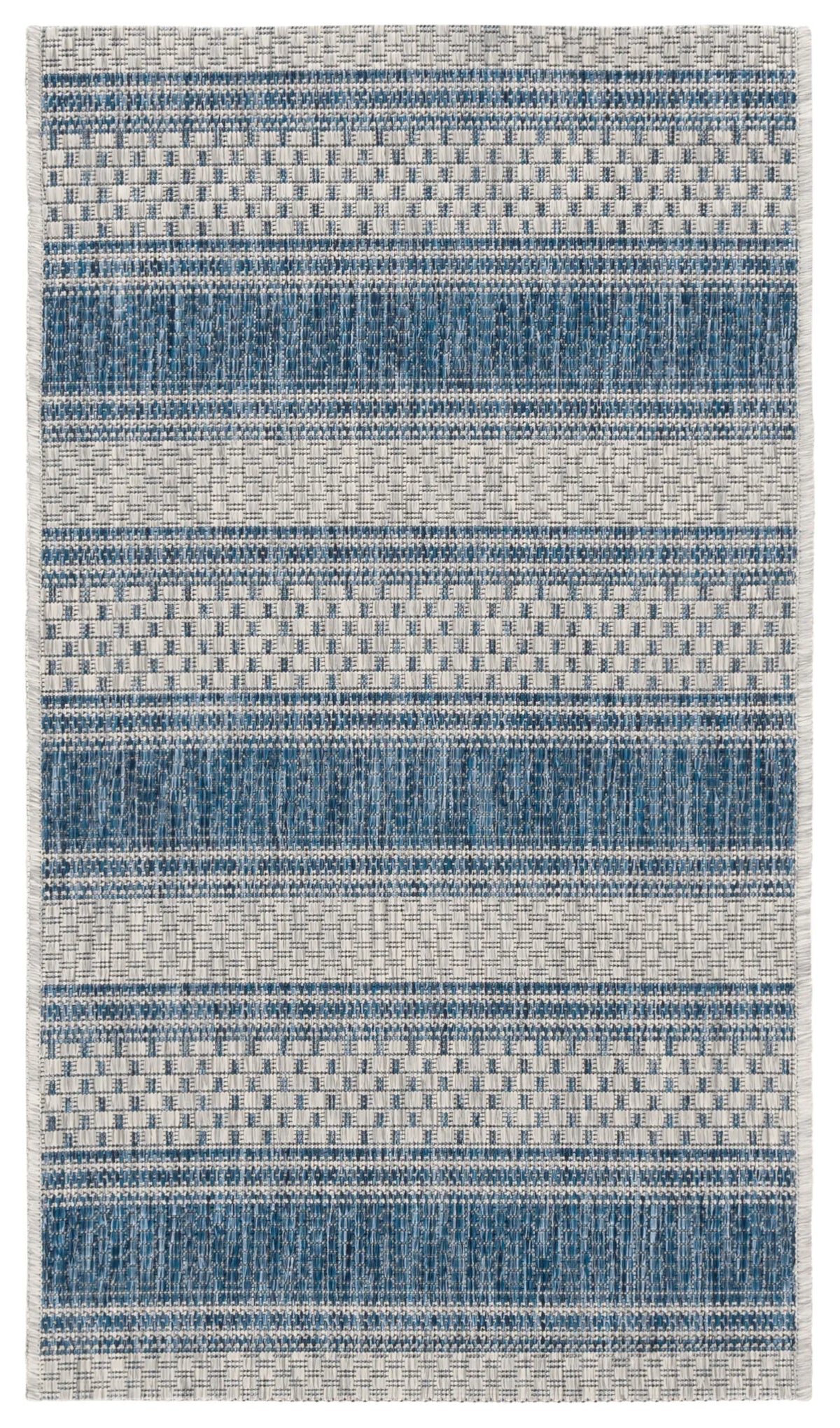 Safavieh Courtyard 2'-0" x 3'-7" Rug in Grey / Navy