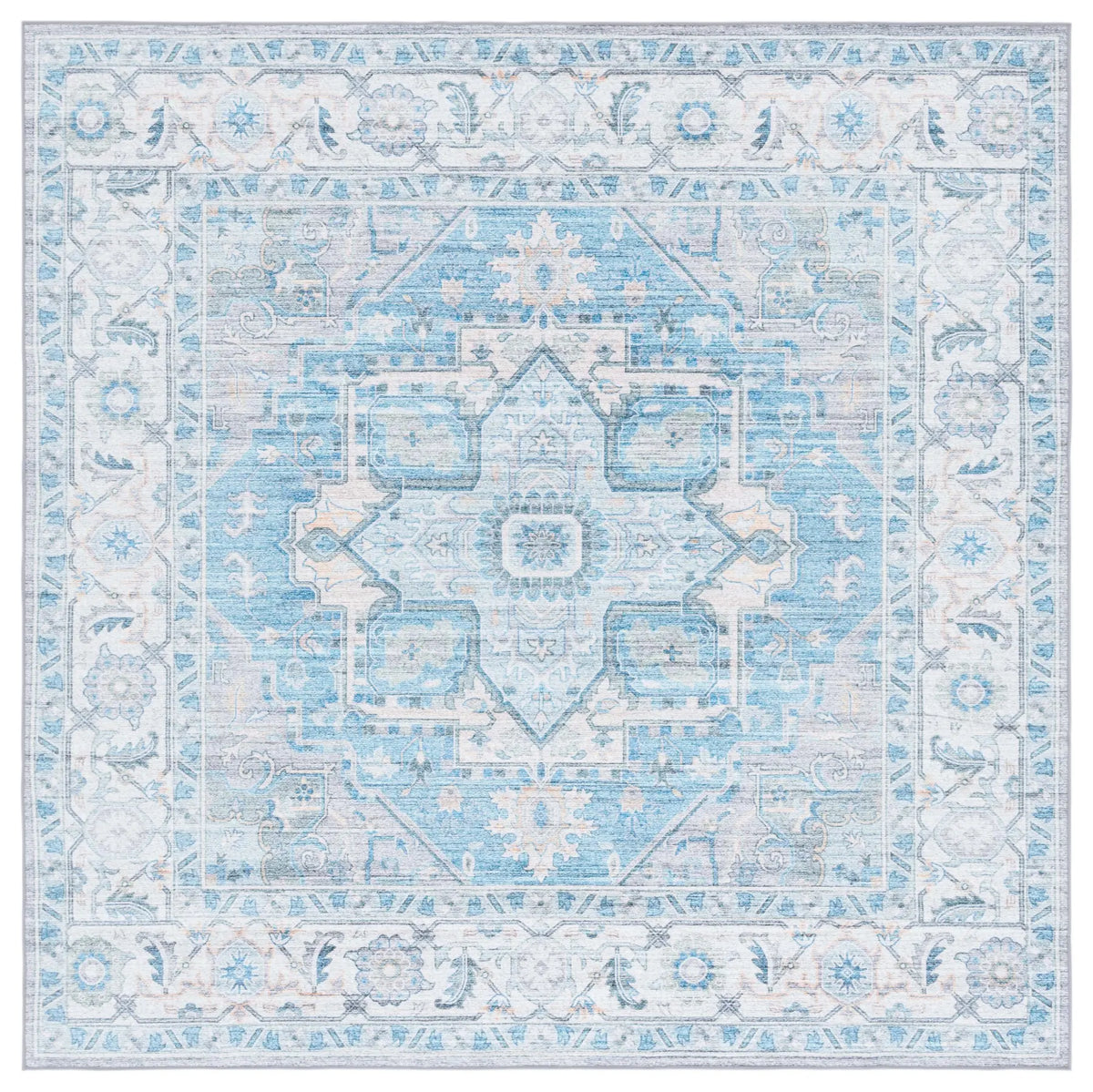 Safavieh Arizona 6'-0" x 6'-0" Rug in Grey / Turquoise