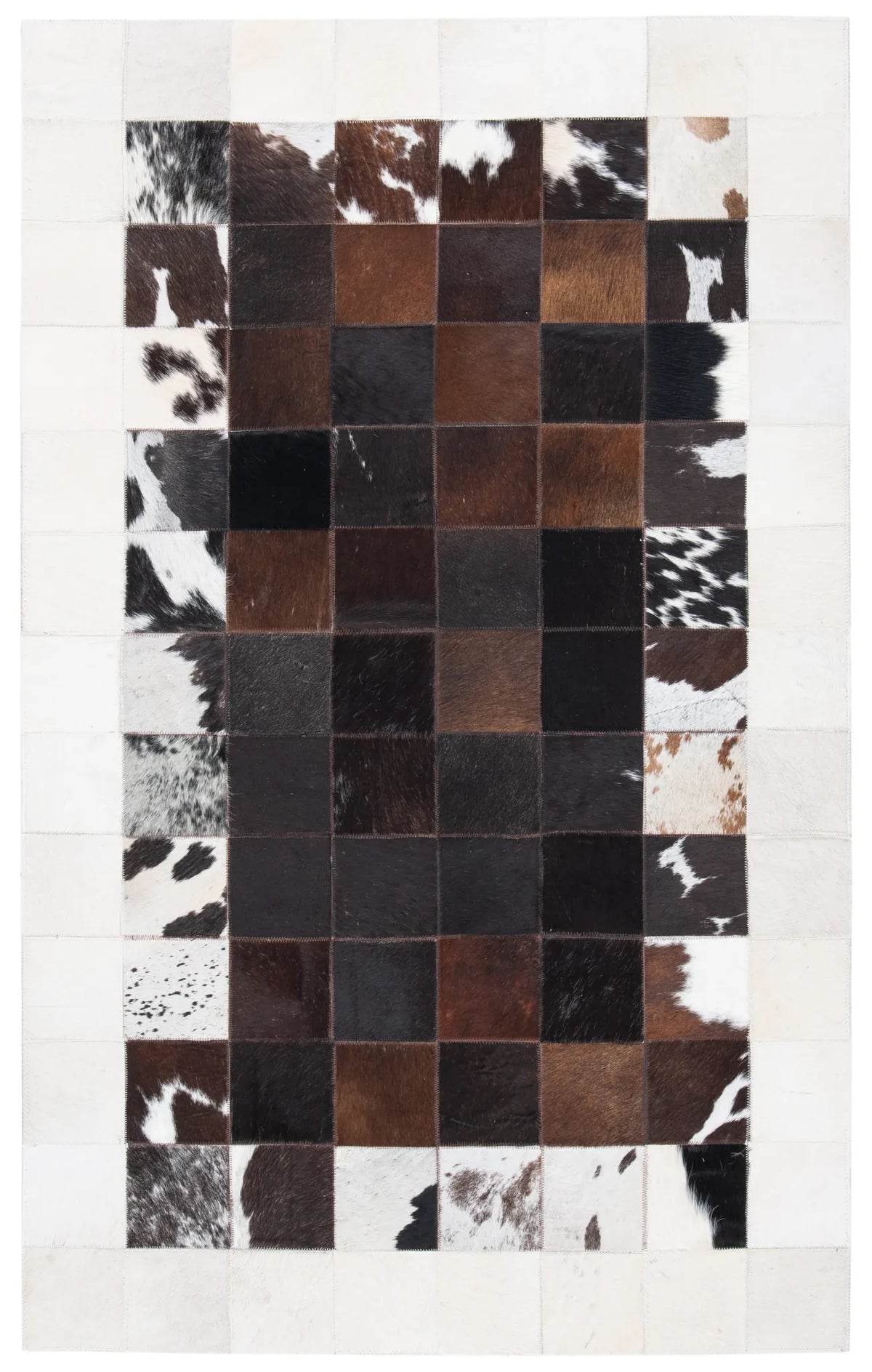 Safavieh Studio Leather 3'-0" x 5'-0" Rug in Ivory / Brown
