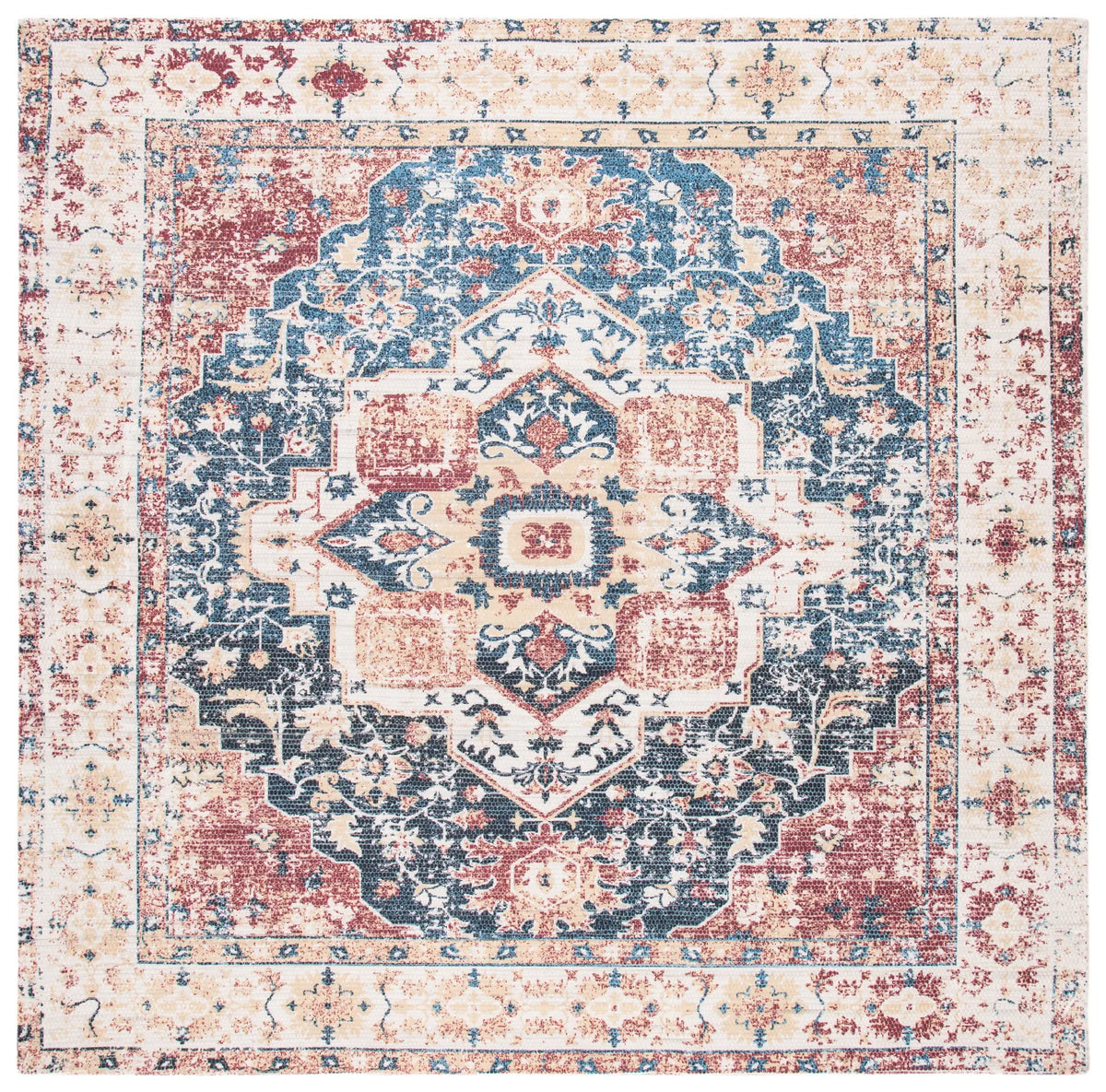 Safavieh Saffron 6'-0" x 6'-0" Rug in Beige / Blue