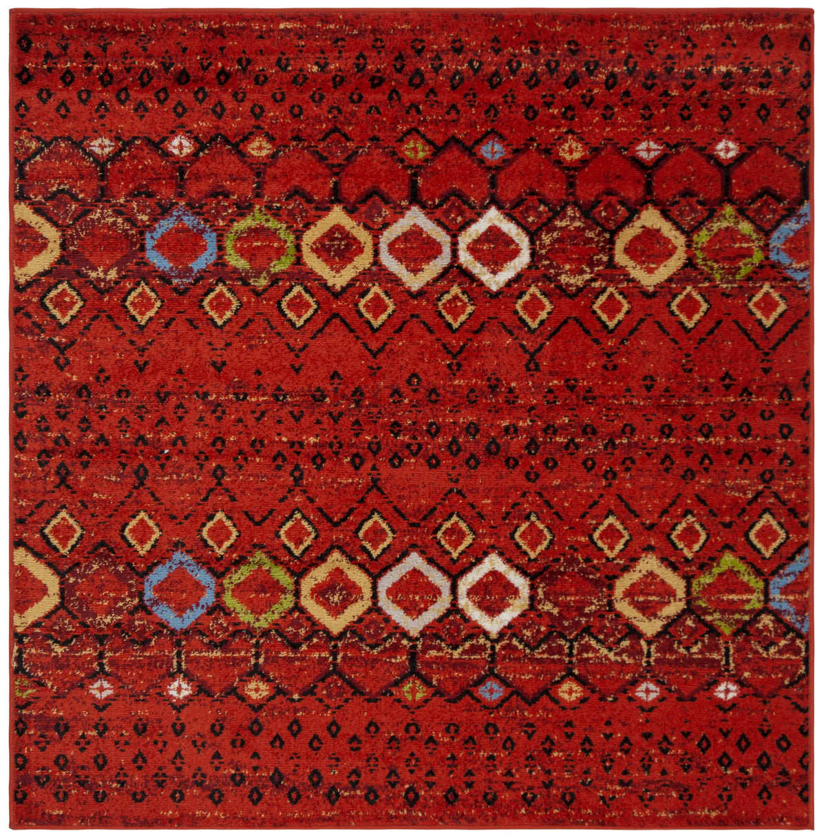 Safavieh Amsterdam 5'-1" x 5'-1" Rug in Terracotta / Multi