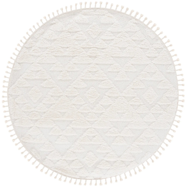 Safavieh Moroccan Tassel Shag 5'-3" x 5'-3" Rug in Ivory