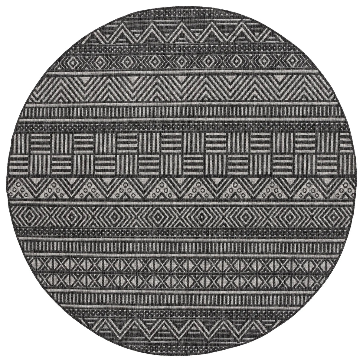 Safavieh Beach House 6'-7" x 6'-7" Rug in Charcoal / Grey