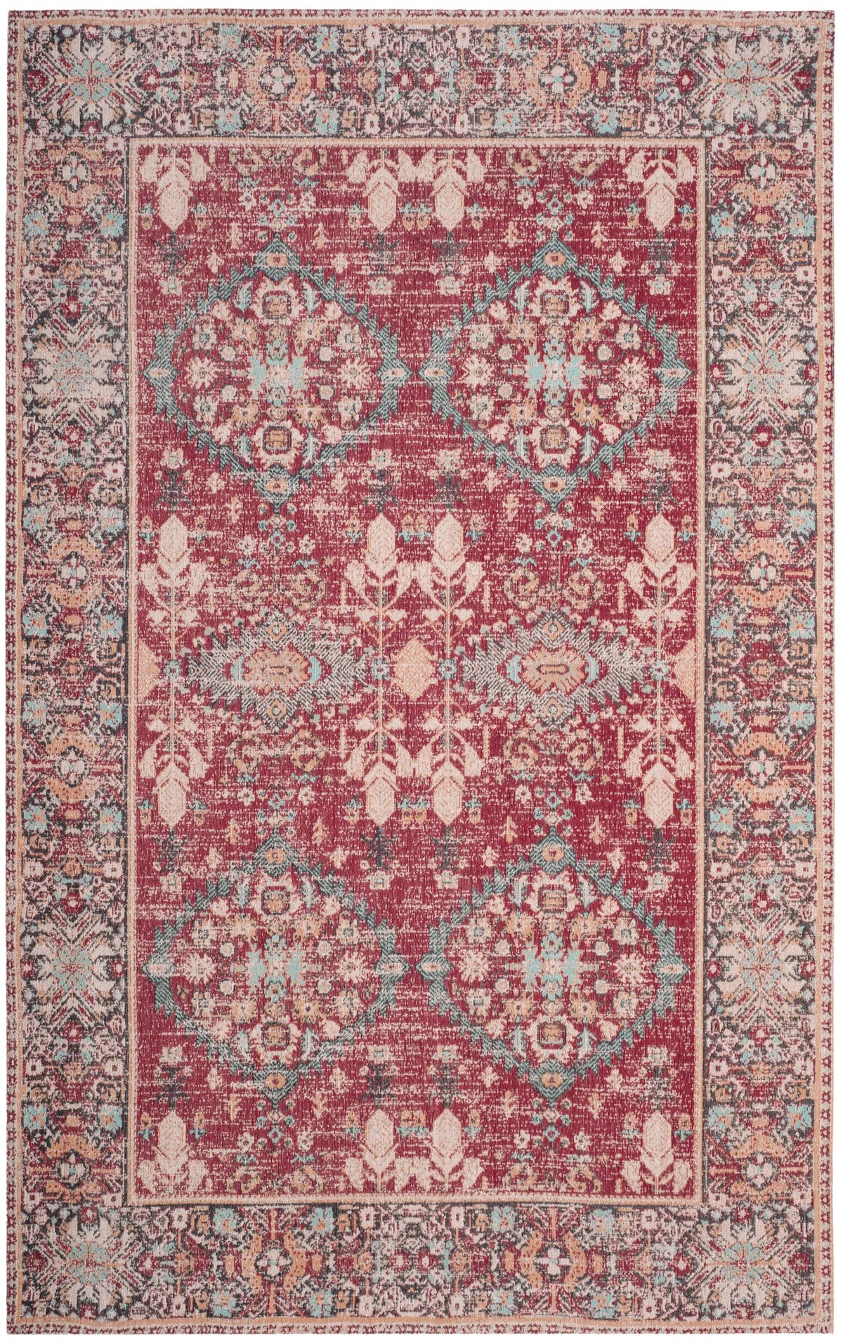 Safavieh Classic Vintage 5'-0" x 8'-0" Rug in Red / Multi
