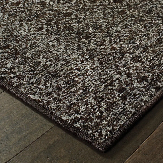 Oriental Weavers Sphinx Atlas 8048Q Black/Grey Rugs - corner detail