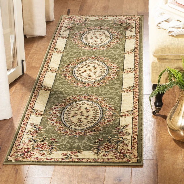Safavieh Lyndhurst 2'-3" x 12'-0" Rug in Sage / Ivory