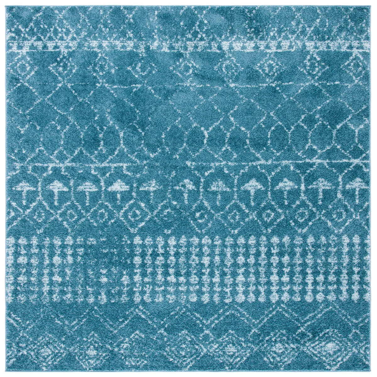 Safavieh Tulum 6'-7" x 6'-7" Rug in Turquoise / Blue