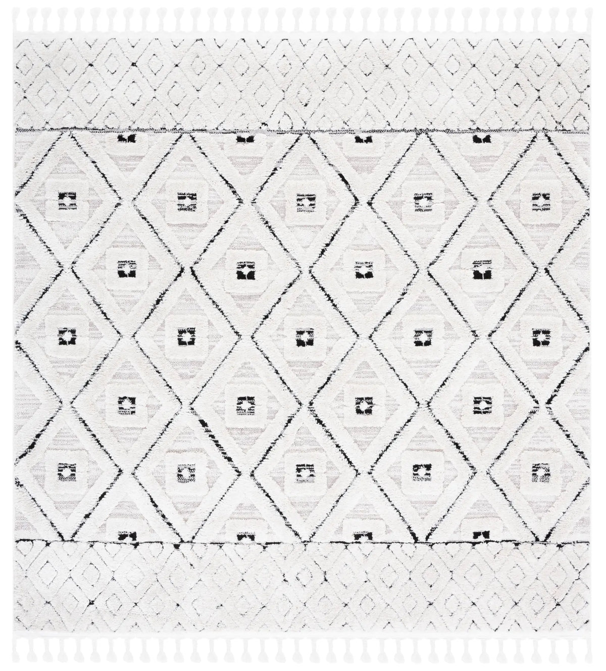 Safavieh Marrakesh 6'-7" x 6'-7" Rug in Ivory / Grey