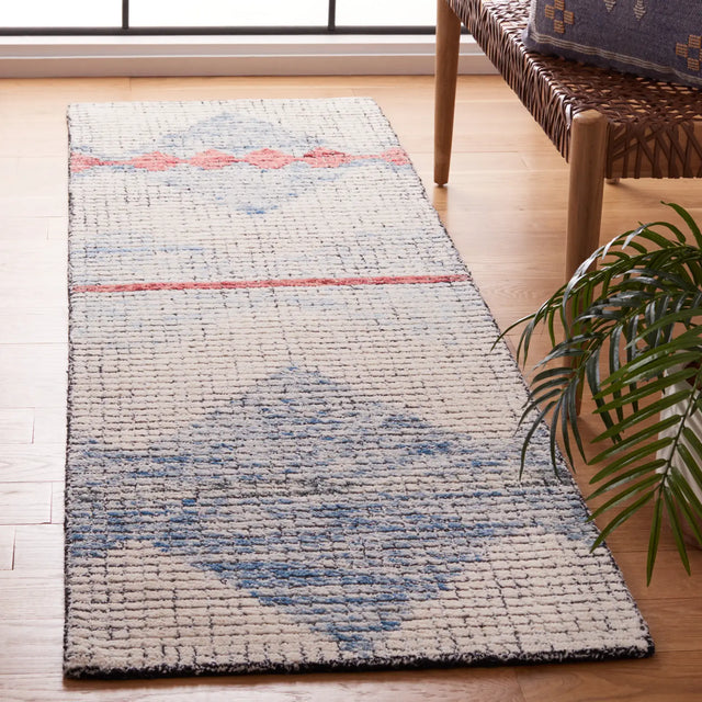 Safavieh Abstract 2'-3" x 8'-0" Rug in Ivory / Blue