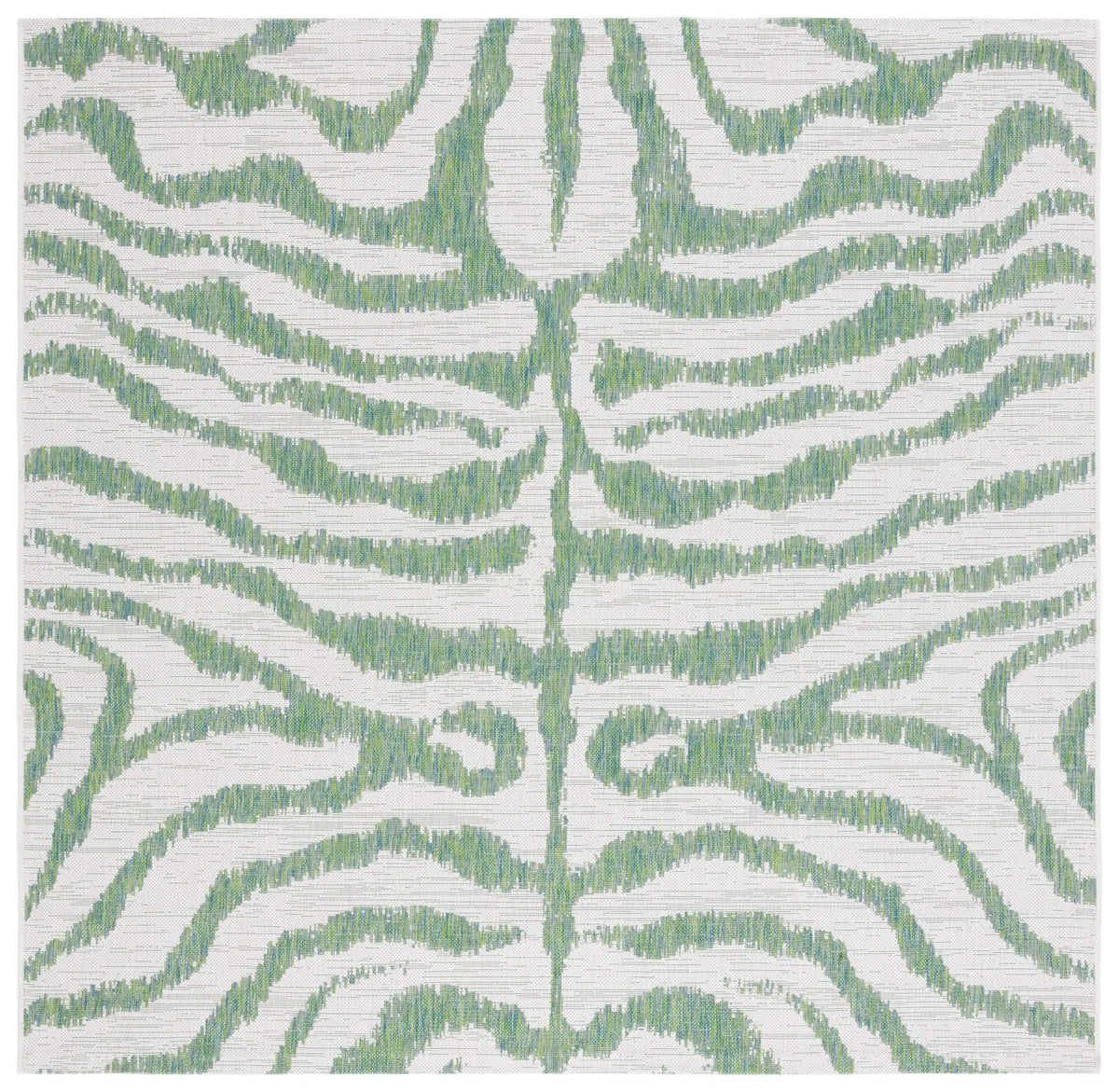 Safavieh Courtyard 6'-7" x 6'-7" Rug in Ivory / Green