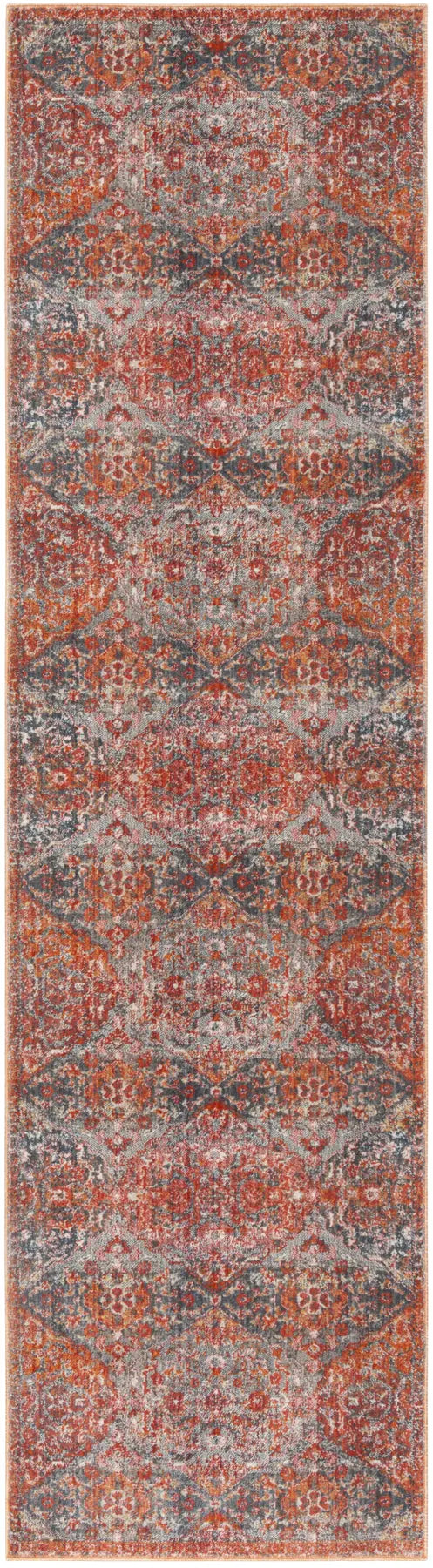 Safavieh Vintage Persian 2'-2" x 12'-0" Rug in Aqua / Orange