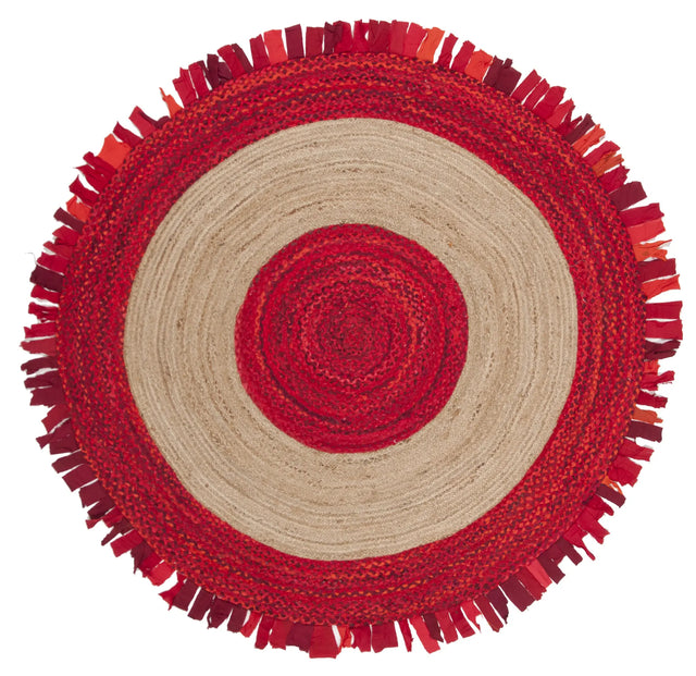 Safavieh Cape Cod 6'-0" x 6'-0" Rug in Red / Natural