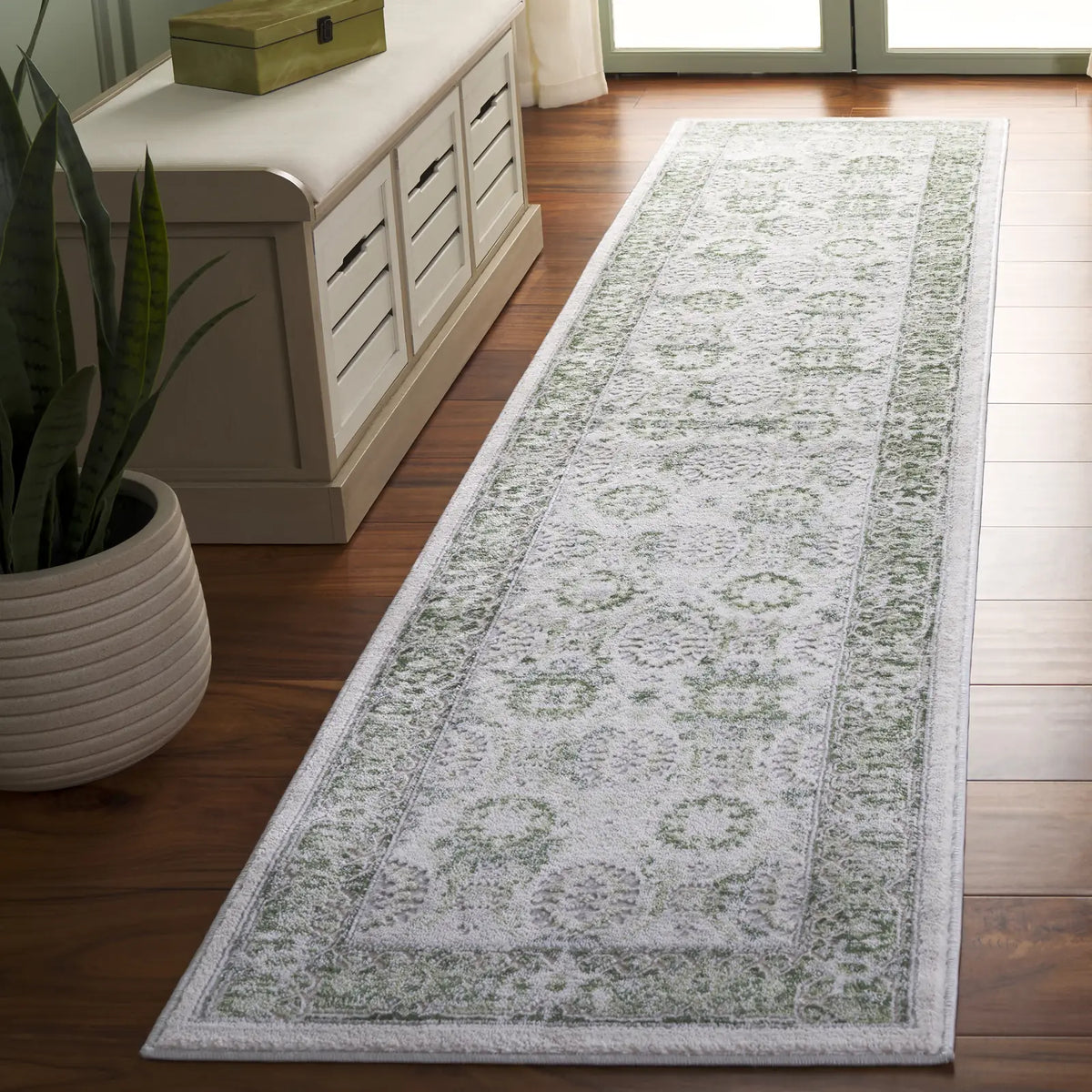 Safavieh Prestige 2'-3" x 8'-0" Rug in Ivory / Light Green