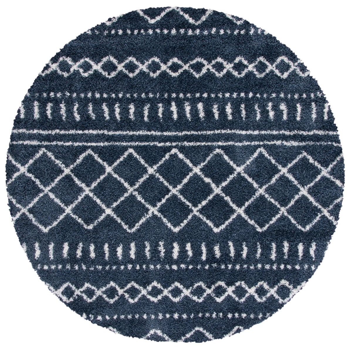 Safavieh Arizona Shag 5'-1" x 5'-1" Rug in Slate Blue / Ivory