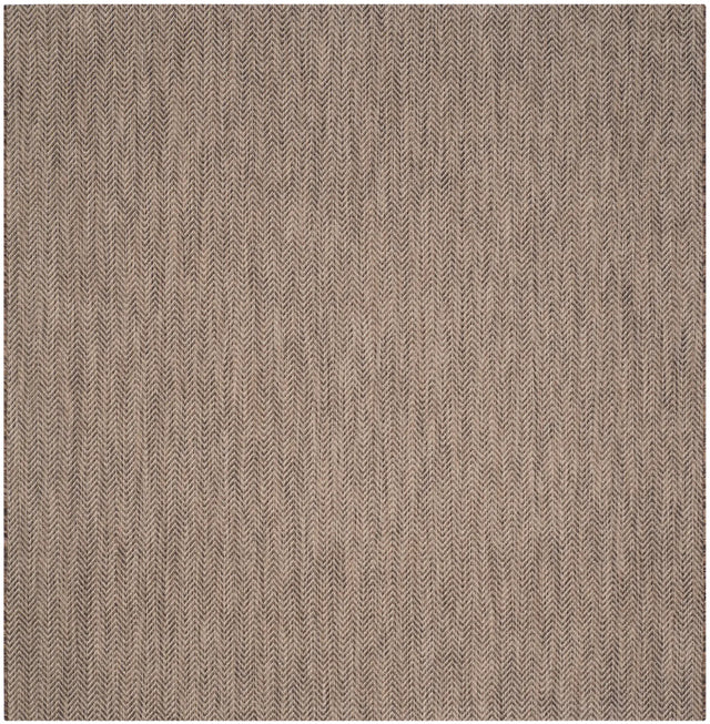 Safavieh Courtyard 6'-7" x 6'-7" Rug in Brown / Beige