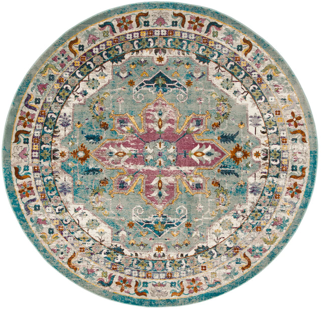 Safavieh Aria 6'-5" x 6'-5" Rug in Green / Creme