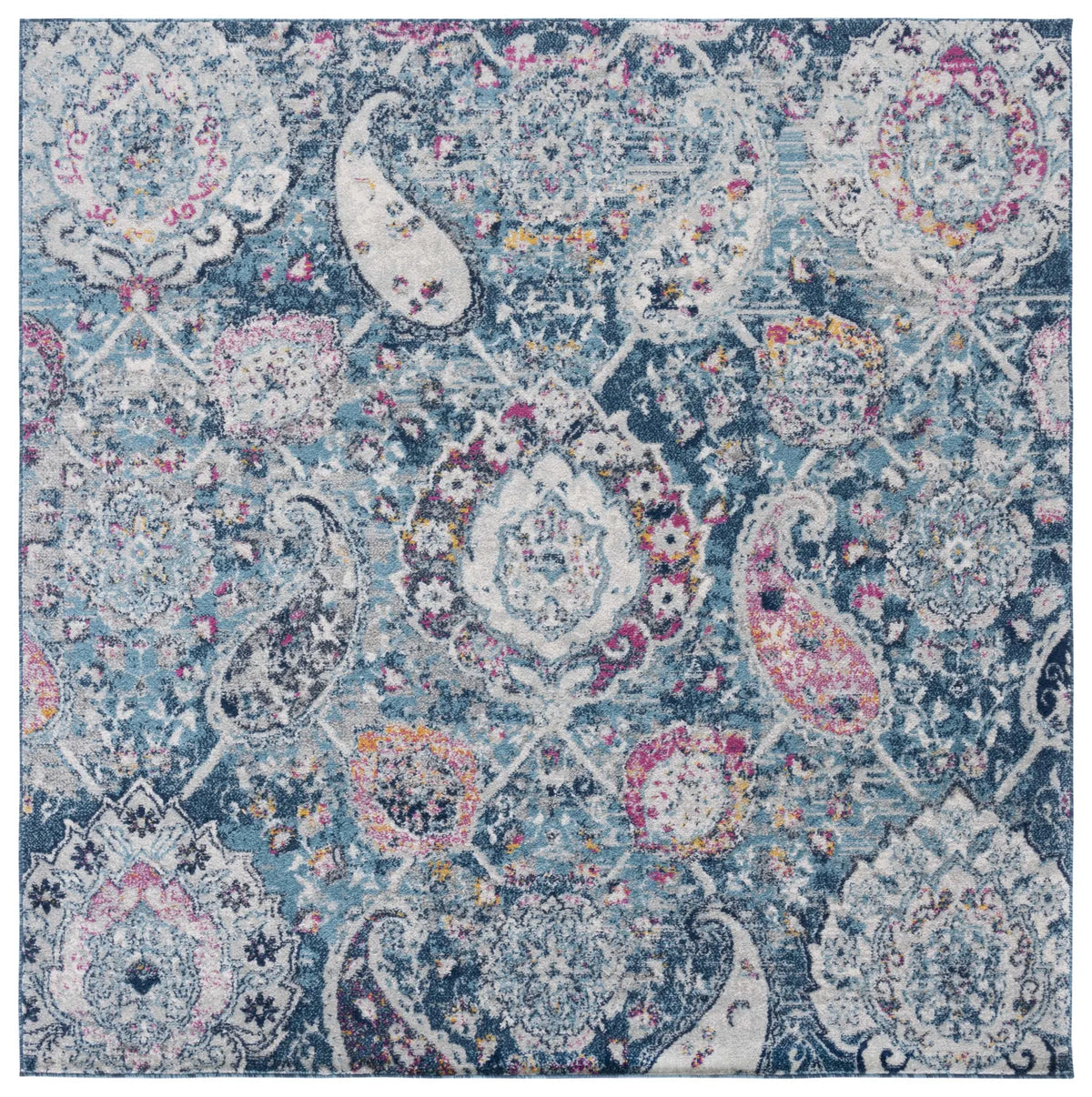 Safavieh Madison 6'-7" x 6'-7" Rug in Blue / Grey