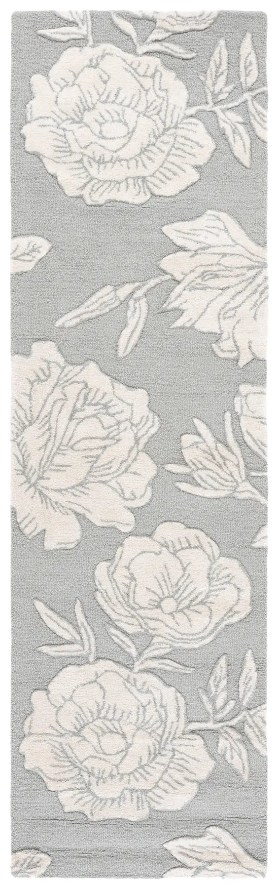 Safavieh Glamour 2'-3" x 8'-0" Rug in Light Grey / Ivory
