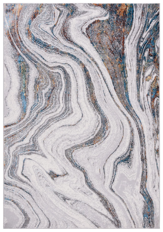 Safavieh Amelia 4'-5" x 6'-5" Rug in Grey / Blue Gold