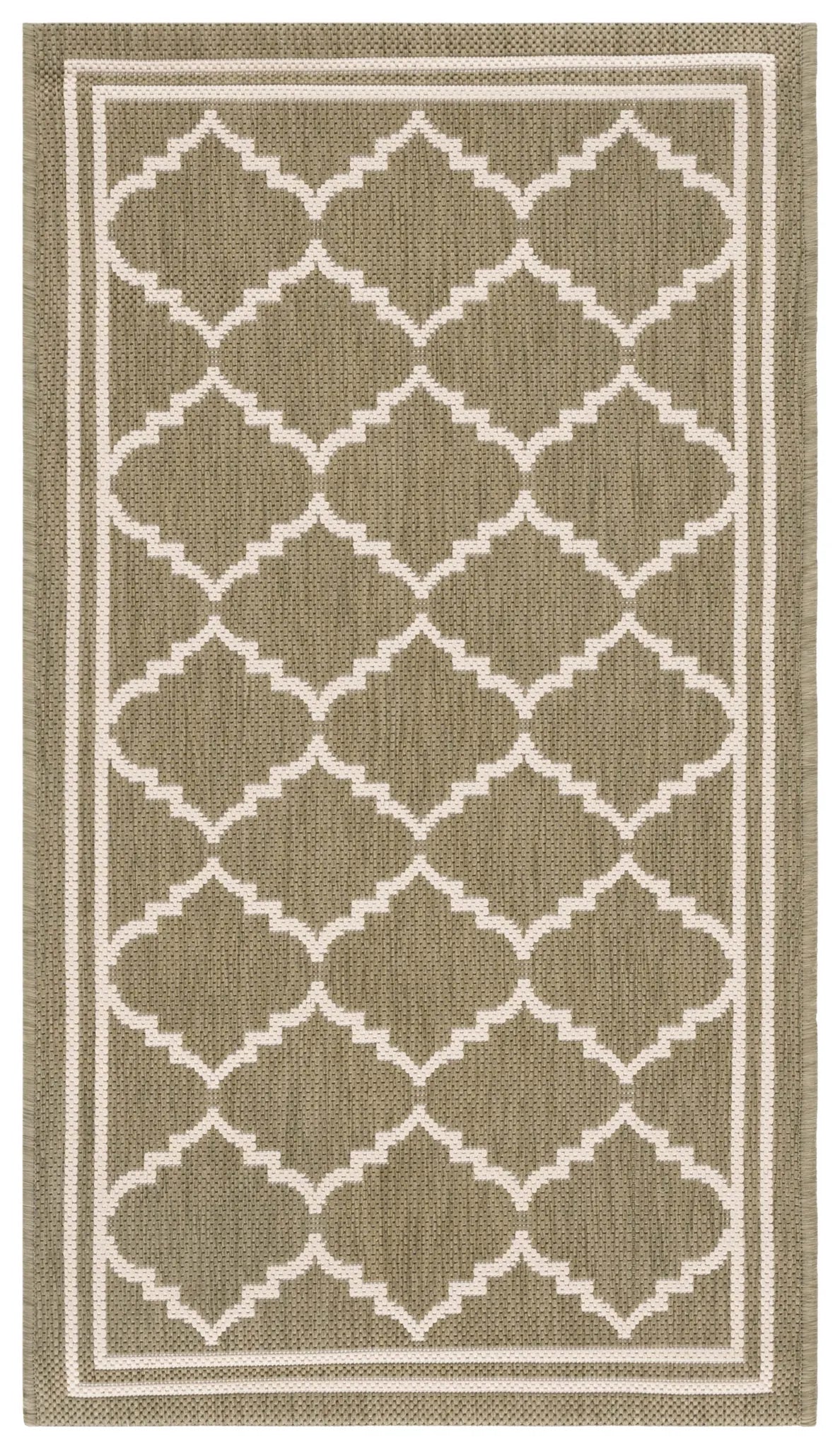 Safavieh Courtyard 2'-0" x 3'-7" Rug in Green / Beige