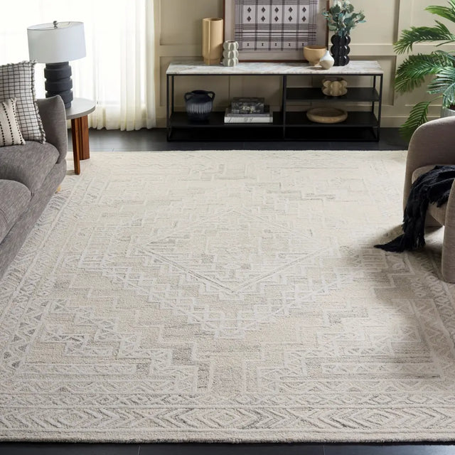 Safavieh Metro 8'-0" x 10'-0" Rug in Light Grey / Ivory
