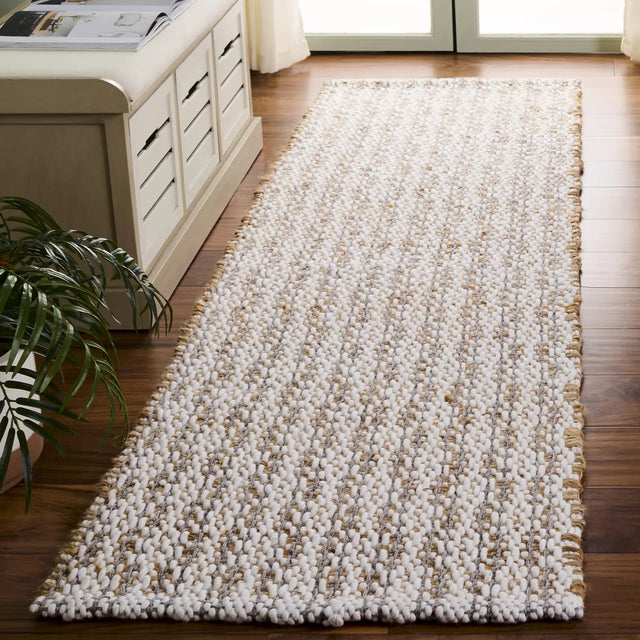 Safavieh Natural Fiber 2'-3" x 8'-0" Rug in Natural / Grey