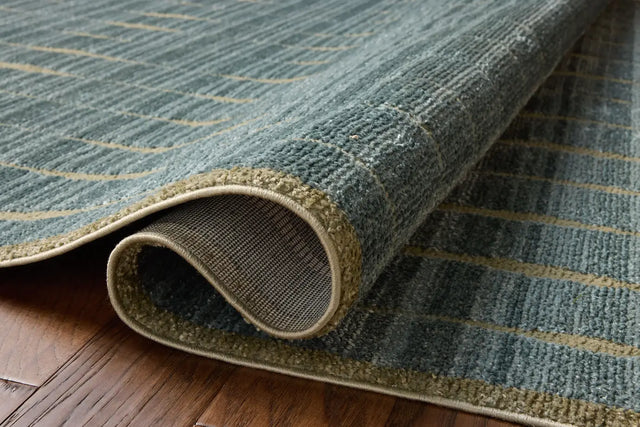 Chris Loves Julia x Loloi Calvin CLV-02 Ocean / Olive Rug - pile height