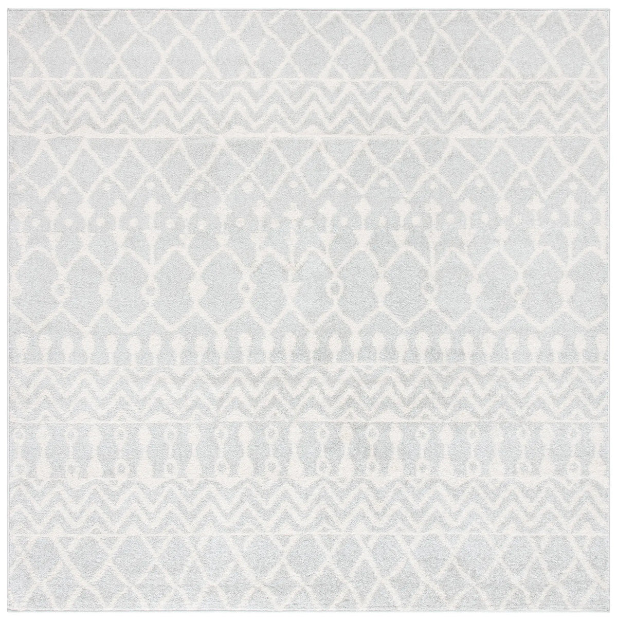 Safavieh Tulum 6'-7" x 6'-7" Rug in Light Grey / Ivory