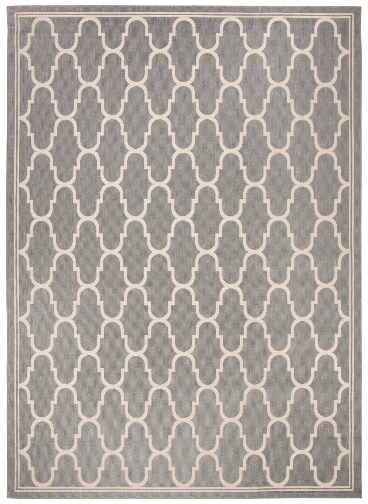 Safavieh Courtyard 6'-7" x 9'-6" Rug in Anthracite / Beige
