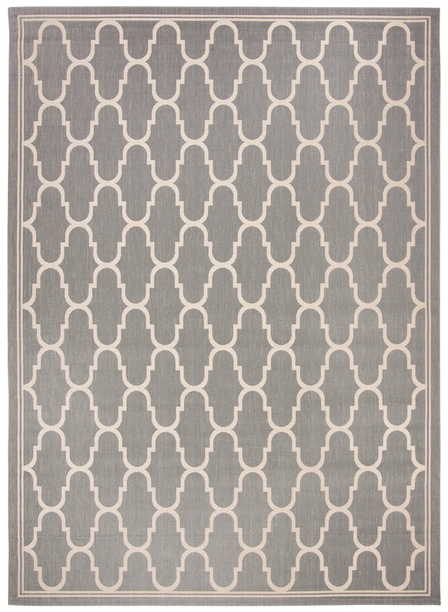 Safavieh Courtyard 6'-7" x 9'-6" Rug in Anthracite / Beige