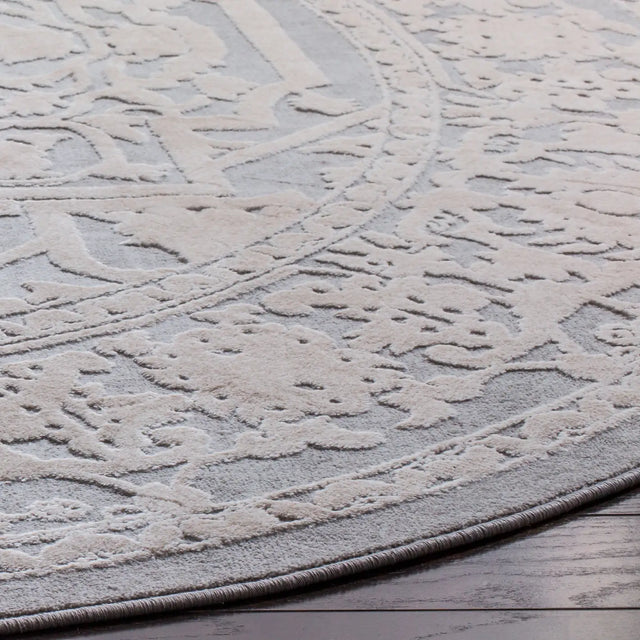 Safavieh Reflection 5'-0" x 5'-0" Rug in Light Grey / Cream