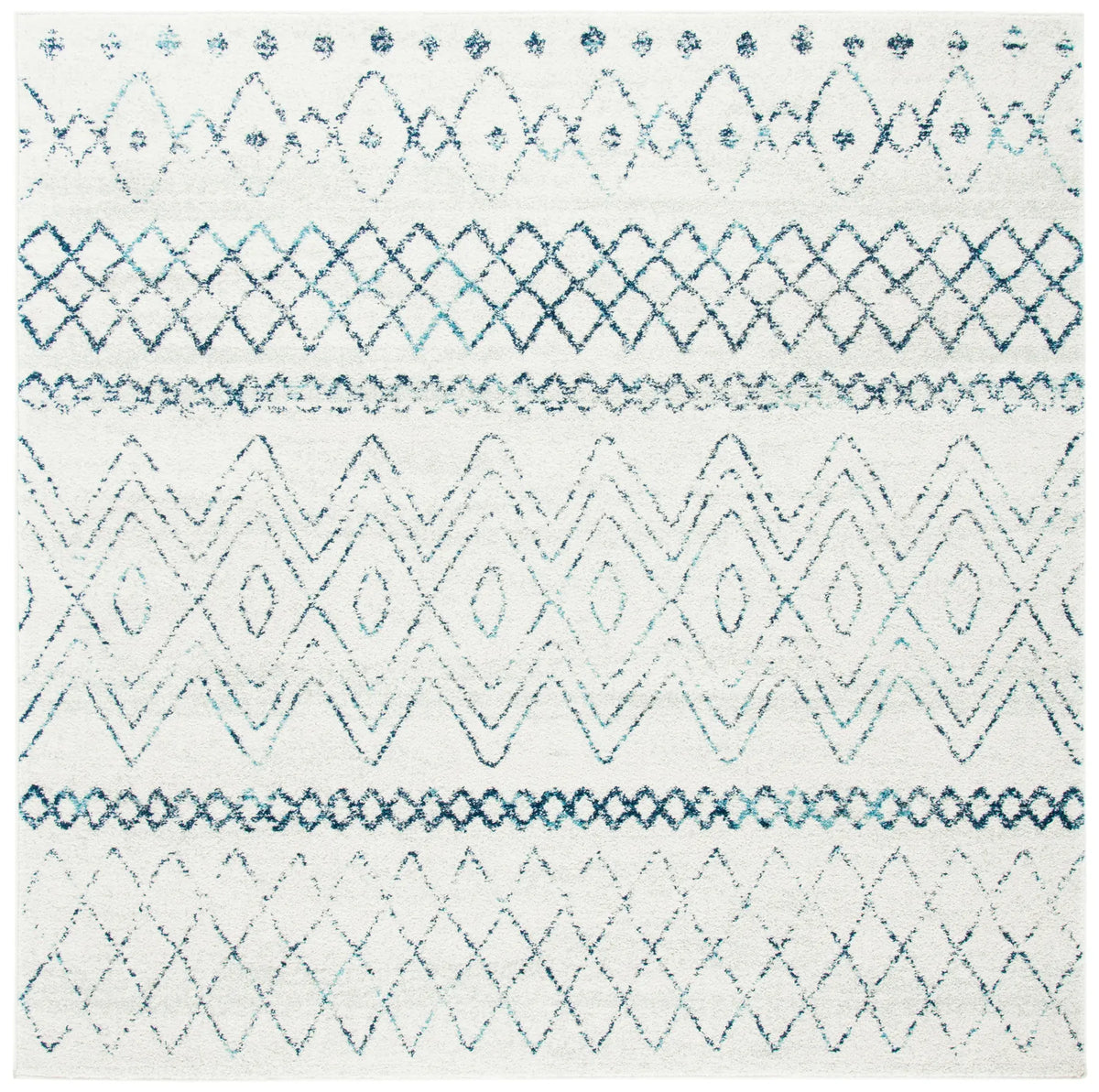 Safavieh Madison 700 6'-7" x 6'-7" Rug in Ivory / Navy