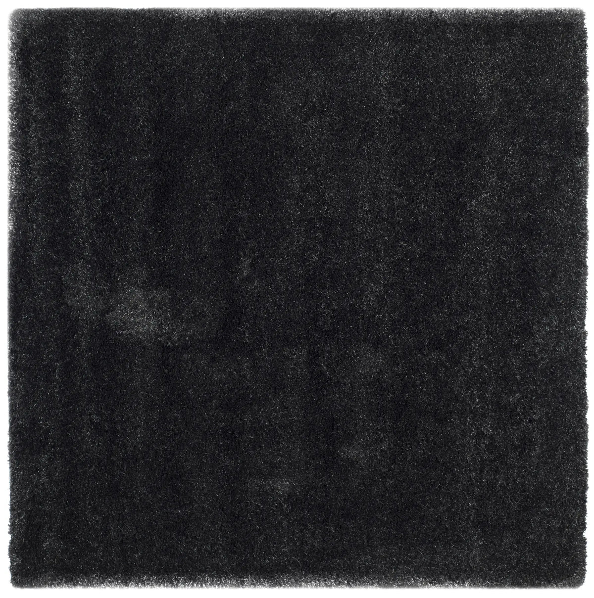 Safavieh Shag 3'-0" x 3'-0" Rug in Black / Ivory