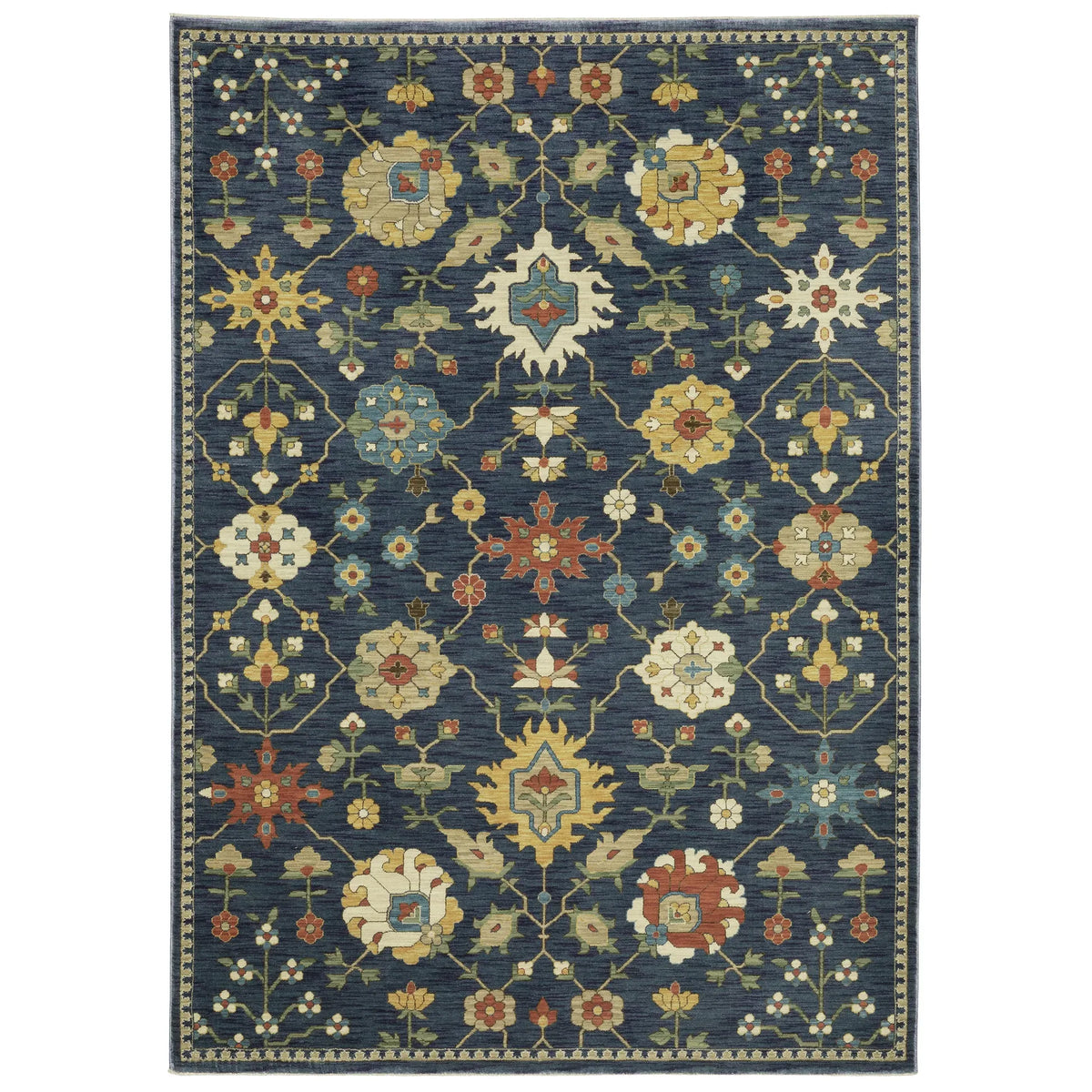Oriental Weavers Sphinx Francesca Fr02L Blue/ Multi Rug - main flat