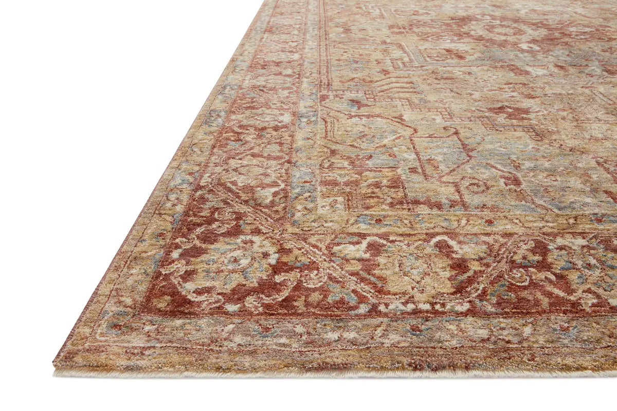 Loloi Gaia Gaa-01 Gold/Brick Rugs - rug corner