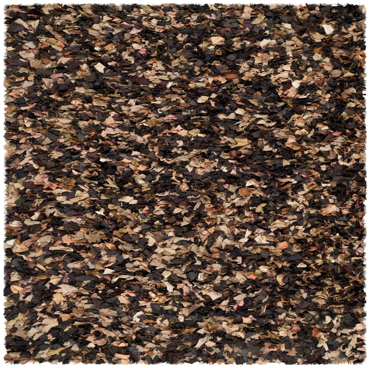 Safavieh Rio Shag 6'-0" x 6'-0" Rug in Brown / Multi